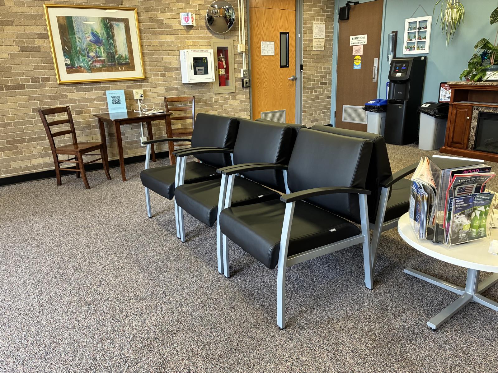 Waiting area at First Street Center